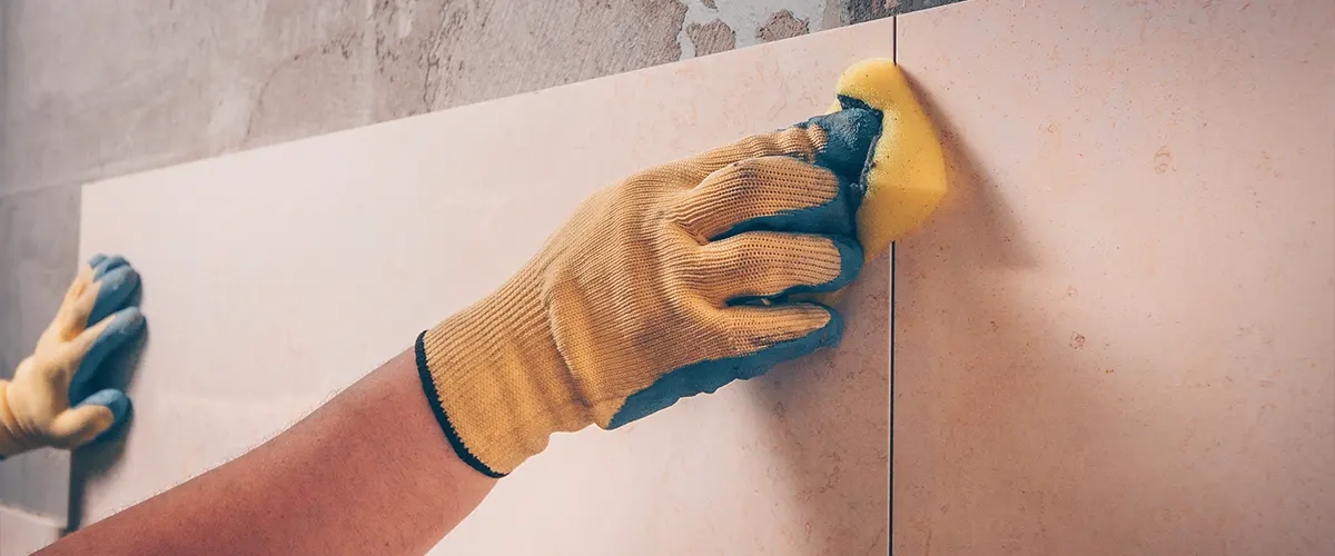 Caulking removal with a sponge